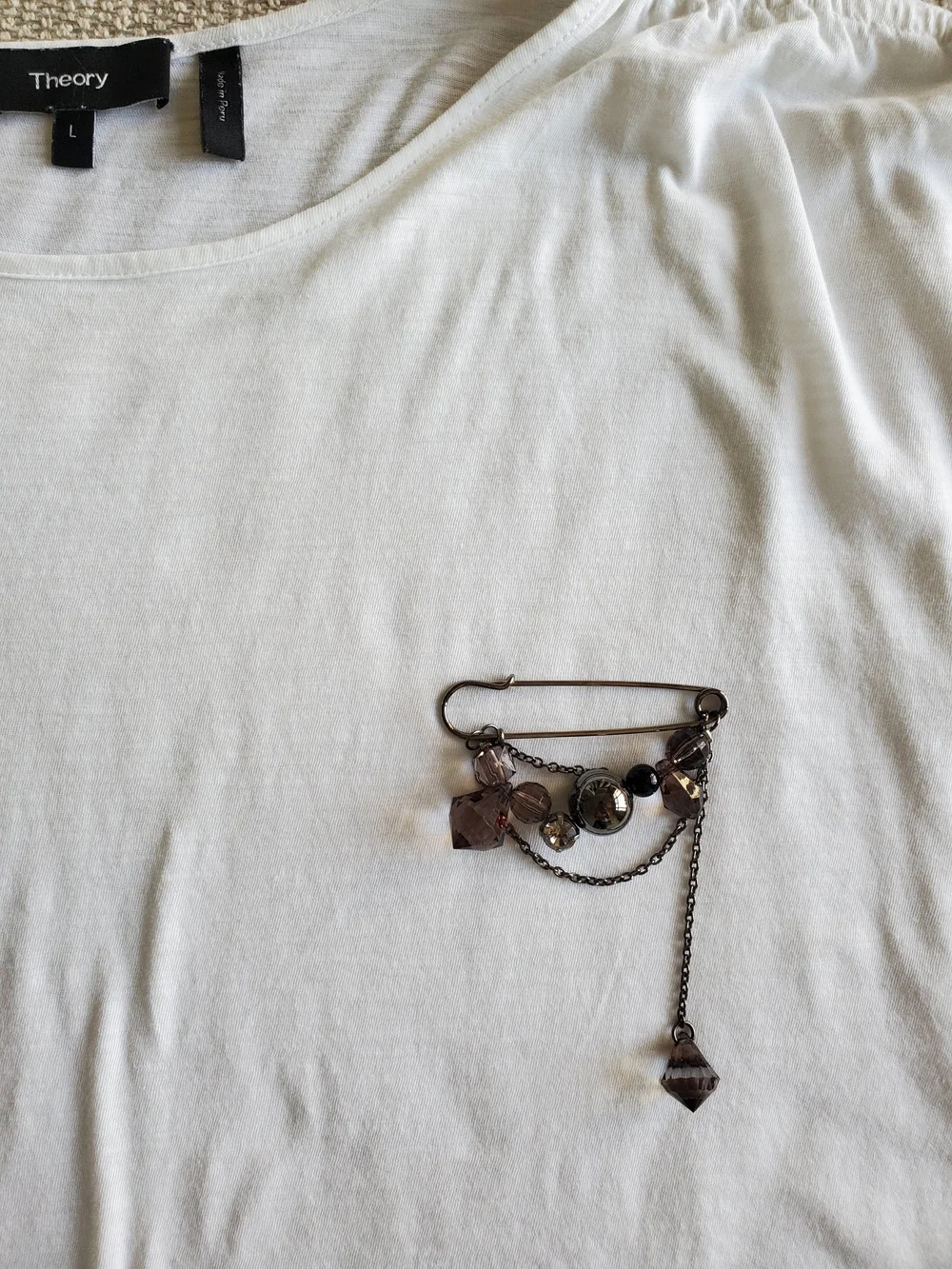 Decorative Smoke-Tone Brooch